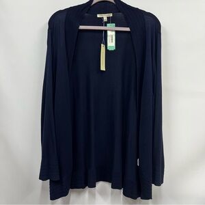 NWT 41 Hawthorne 2x Navy Ajana open cardigan 100% viscose